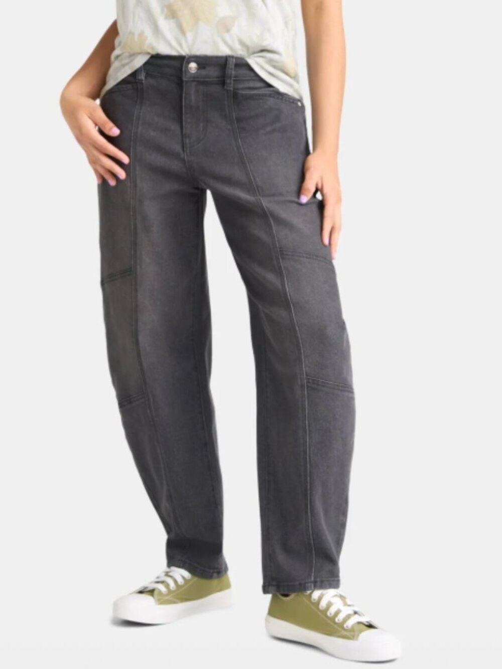 Democracy Ab Solution High Rise Barrel Utility Jeans